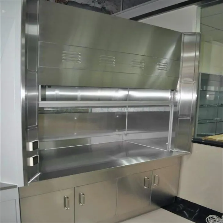 Keemia laboratooriumi korrosioonikindlus Roostevabast terasest suitsukapuuts ja heitgaaside kapp